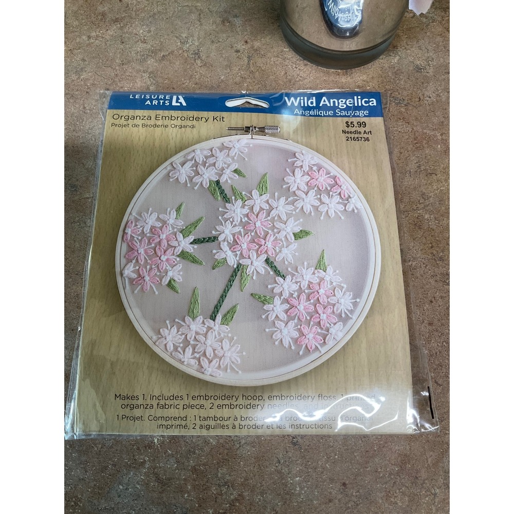 Leisure Arts Wild Angelica Organza Embroidery Kit Ria Paramita Floral 2165736